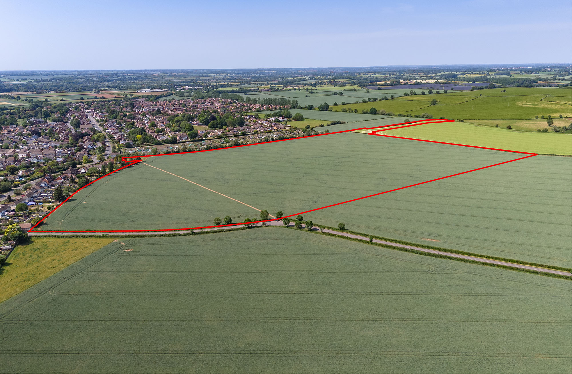 Outlined aerial image