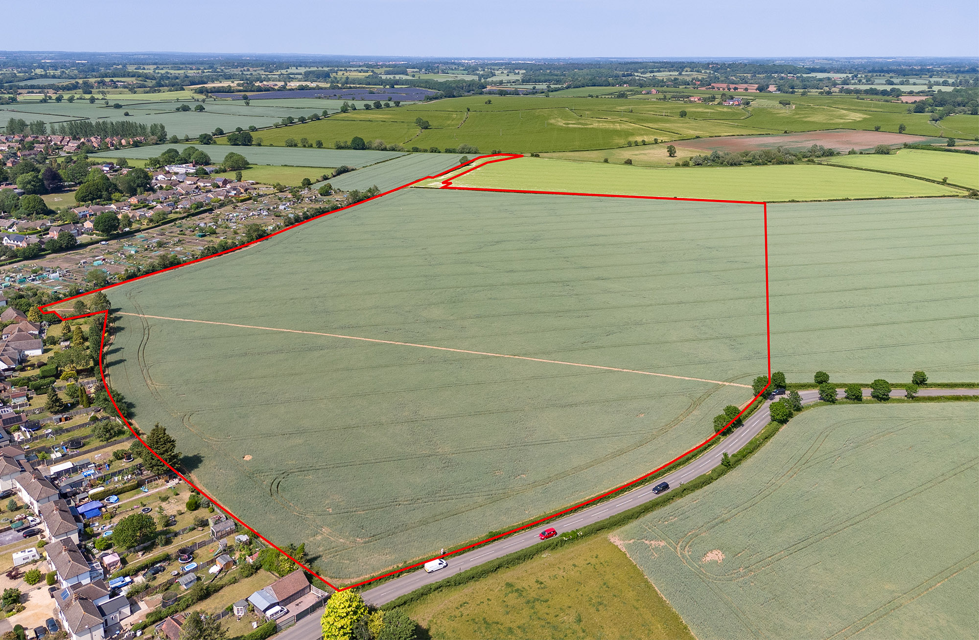 Outlined aerial image