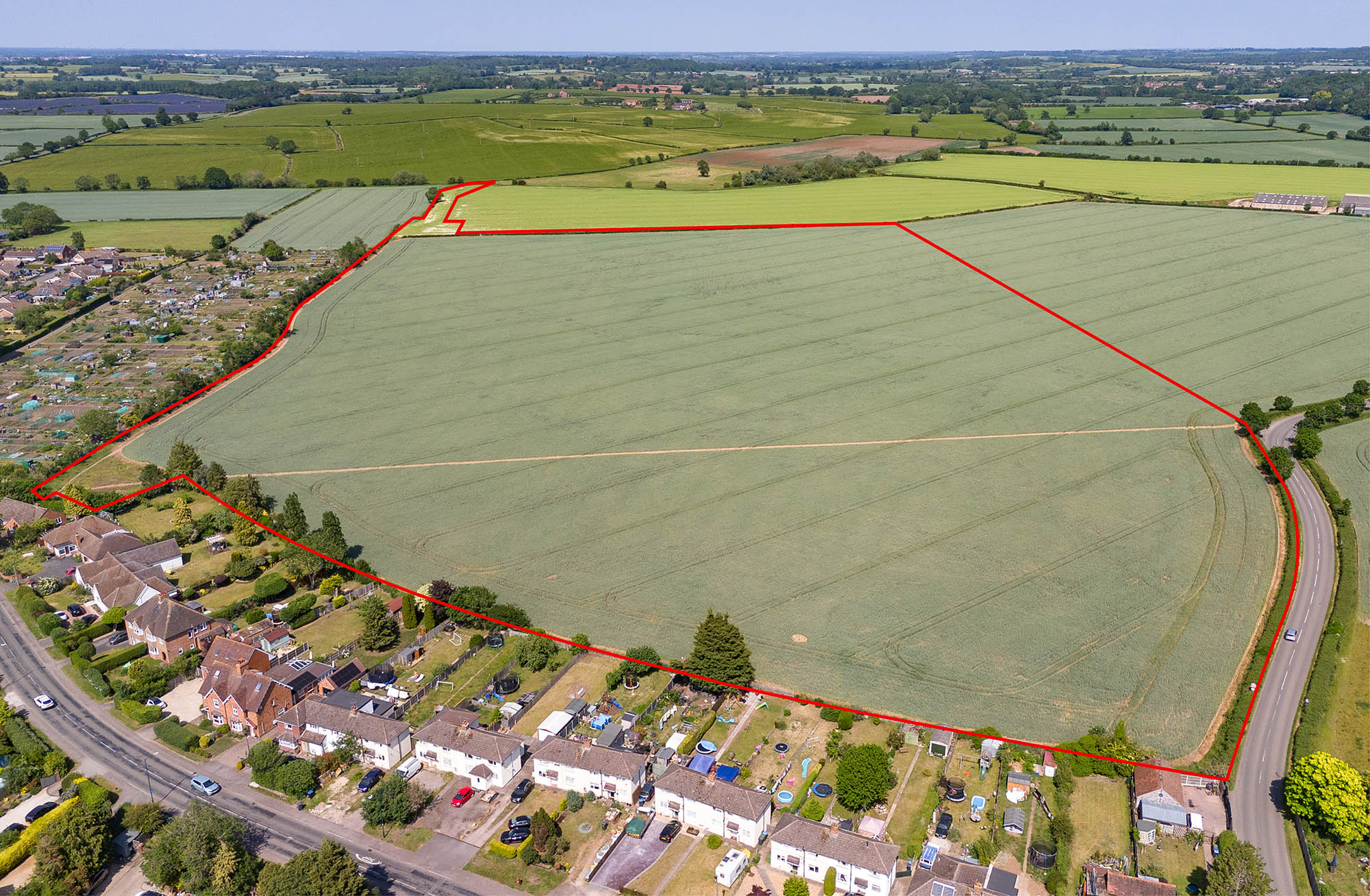 Outlined aerial image