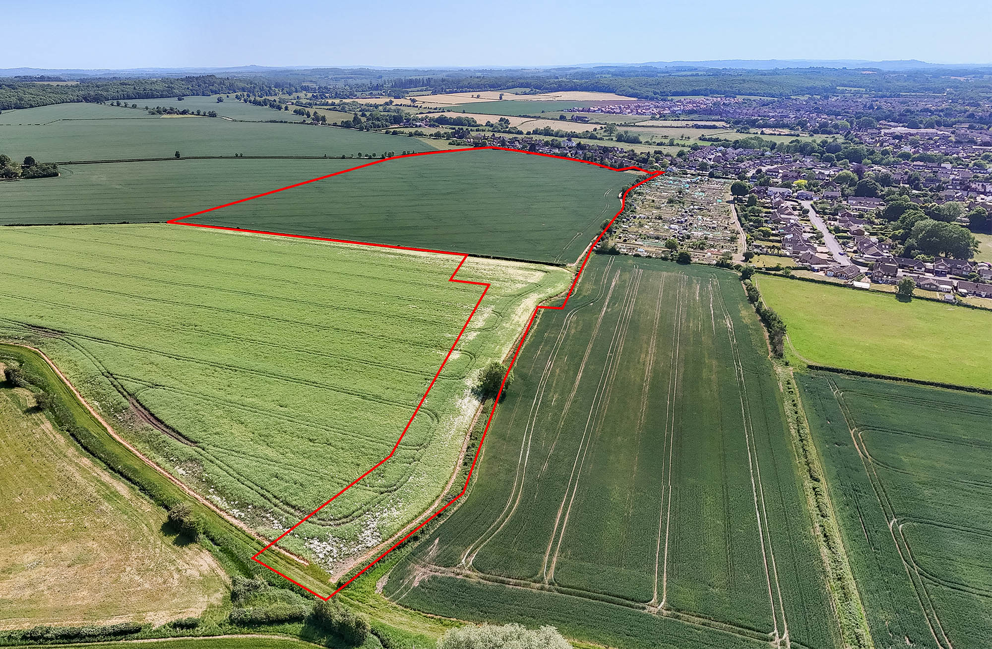 Outlined aerial image